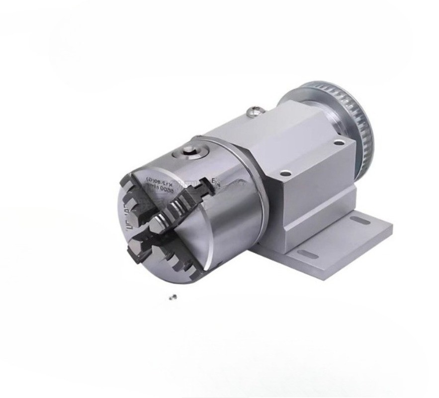 Lathe Chuck Spindle Assembly 80 Four-Jaw Self-Centering Through-Hole Chuck