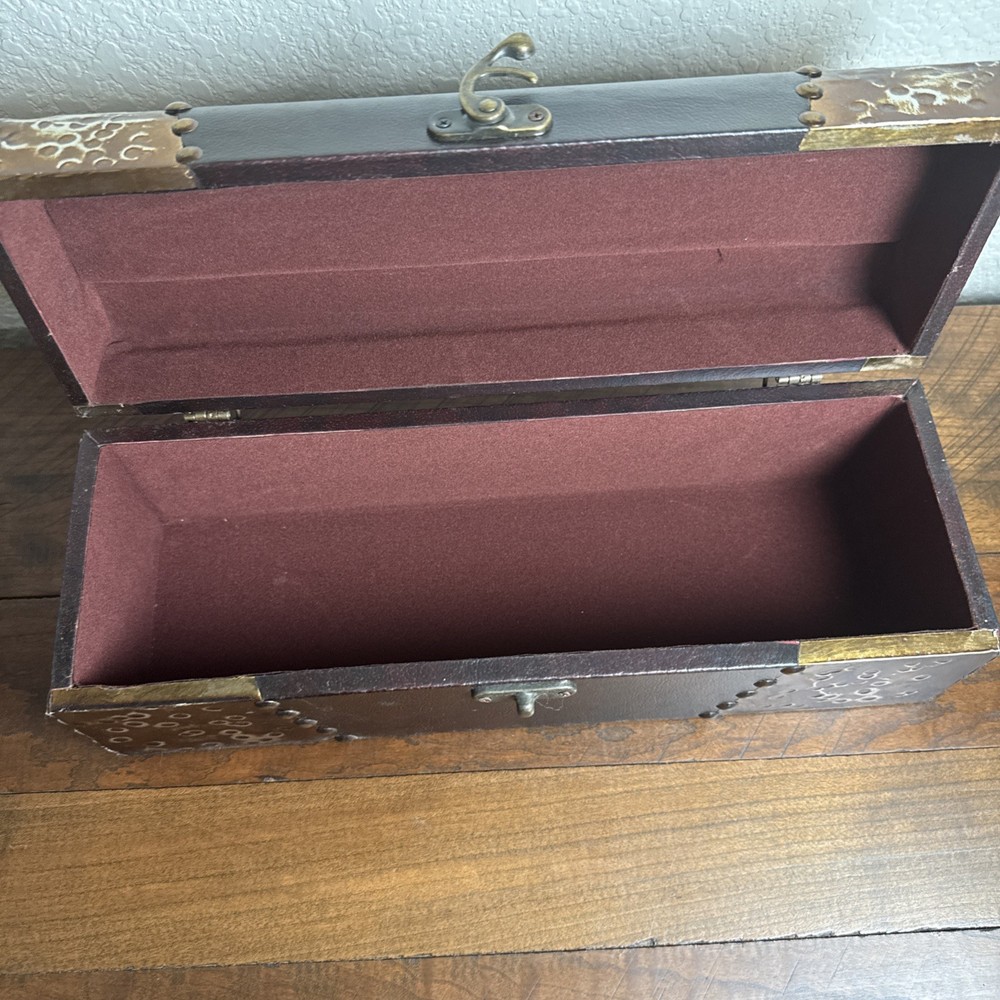 Rustic Tooled Carrying Case Wine Box