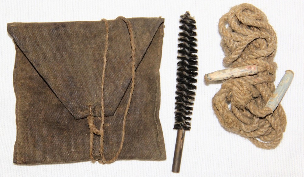 ORIGINAL YUGOSLAVIAN MAUSER CLEANING KIT POUCH WITH BRUSH AND PULL CORD