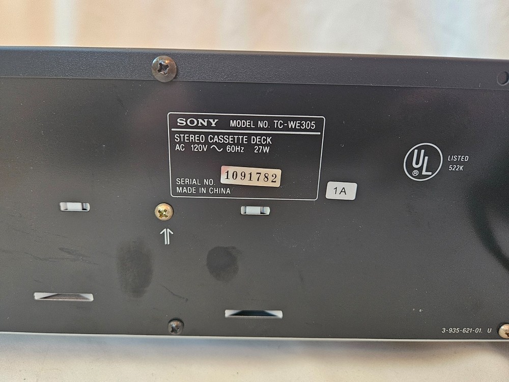 Sony TC-WE305 Stereo Double Cassette Deck TESTED & WORKING