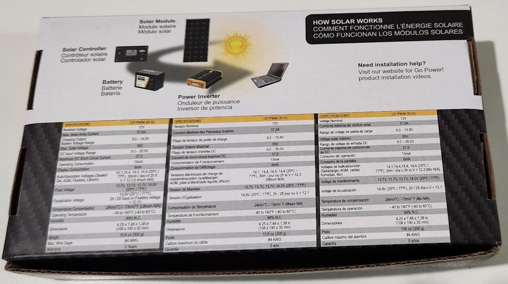 Go Power GP-PWM-30 Solar Regulator