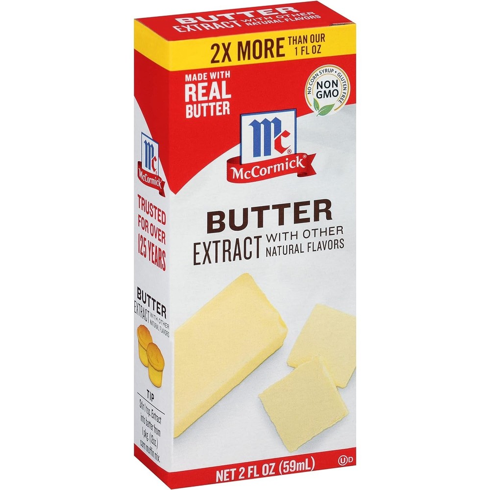 Butter Extract 2 fl oz - Non-GMO & No Artificial Flavors for Baking