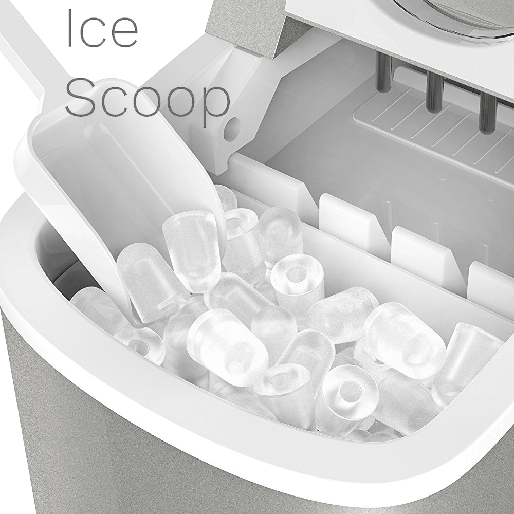 220V Countertop Ice Maker Portable Ice Machine Compact Mini Chip Maker Nugget