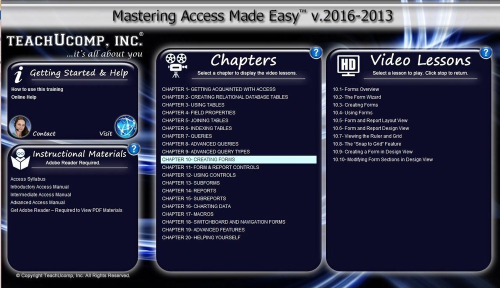Learn Microsoft ACCESS 2016/2013 Training Tutorial DVD-ROM Course 105 Lessons