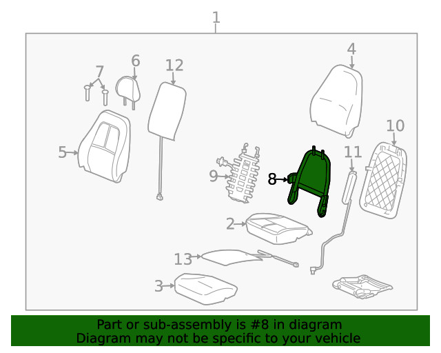 Genuine GM Seat Back Frame 96839658