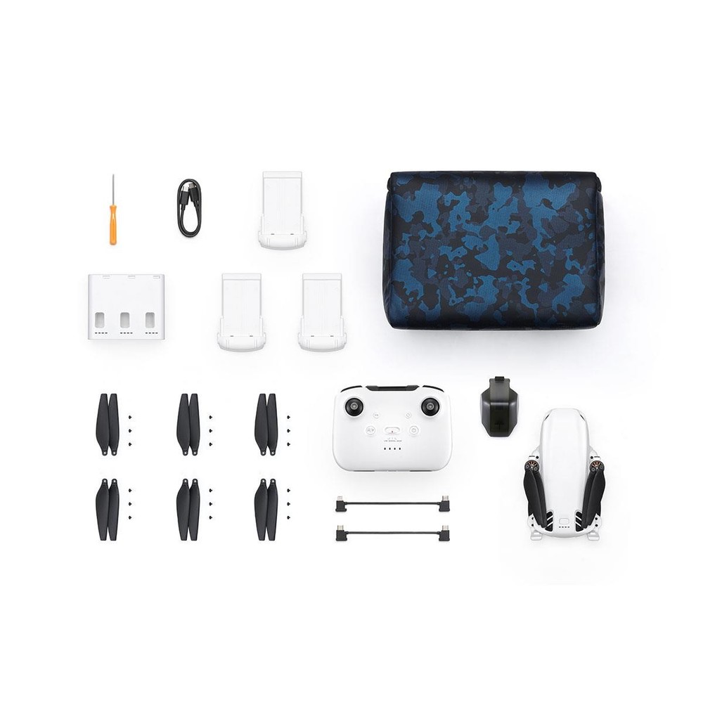 Skyrover S1 4K Drone Fly More Combo with Remote Controller, White