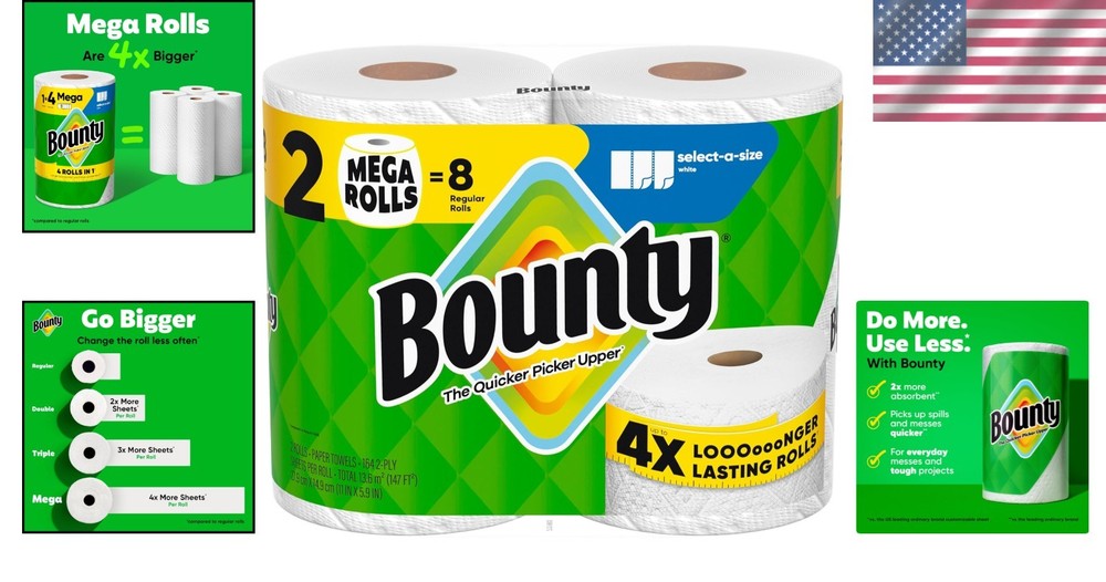 Select-A-Size Paper Towels - White - 2 Mega Rolls