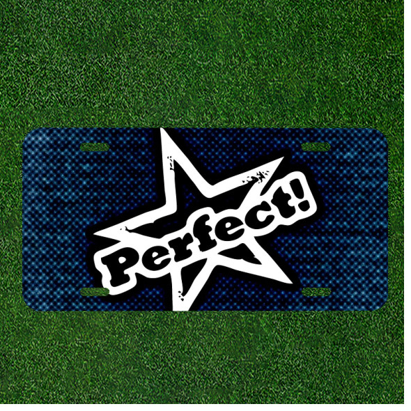 Custom Personalized License Plate Auto Tag With PERFECT! Star Design