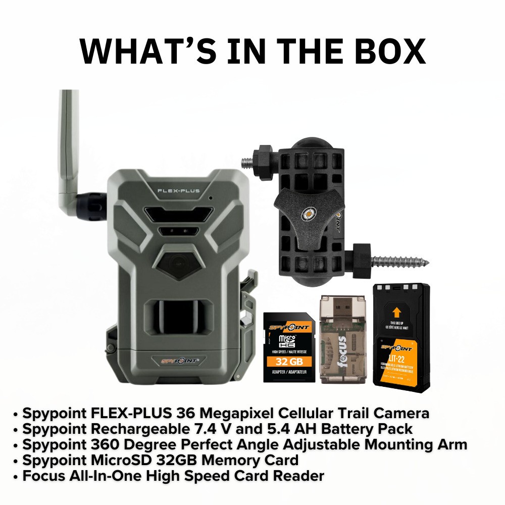 Spypoint FLEX PLUS Cellular Trail Camera Lithium Battery Pack Bundle