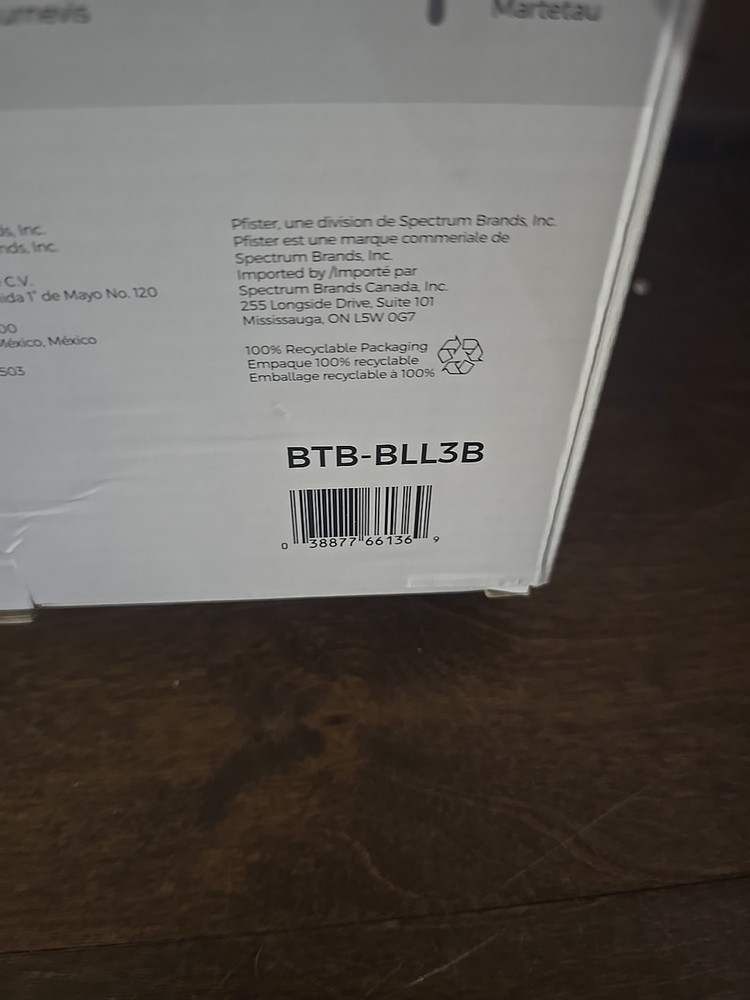 Pfister BTB-BLL3B Bellance 3-Piece Bath Hardware Set Matte Black