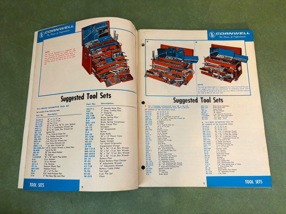 Original 1967 Cornwell Tools Catalog AI-68