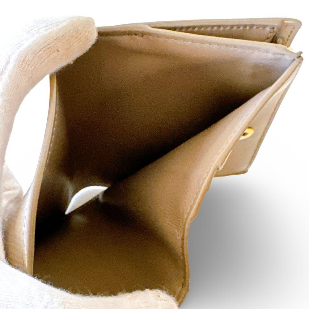 condition CELINE Compact Wallet Pebble Leather From Japan