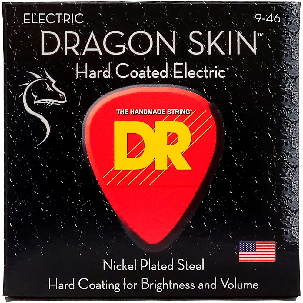 DR Strings DSE-9/46 Dragon Skin Coated Light-Medium Electric Guitar Strings