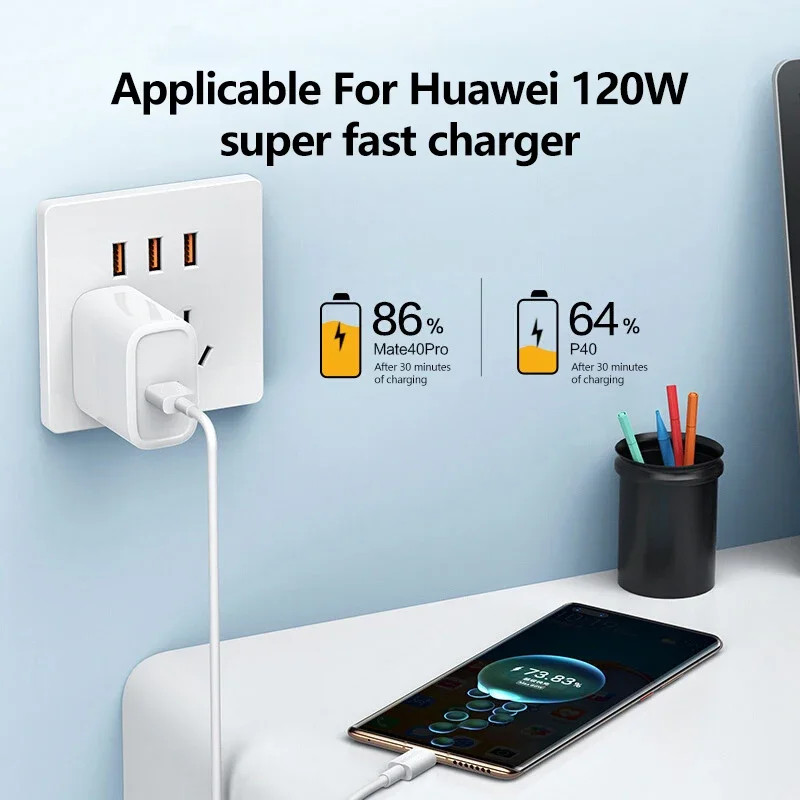 Type C to USB-A White Charging Cord Quick Fast Charging & Data Cable for Android