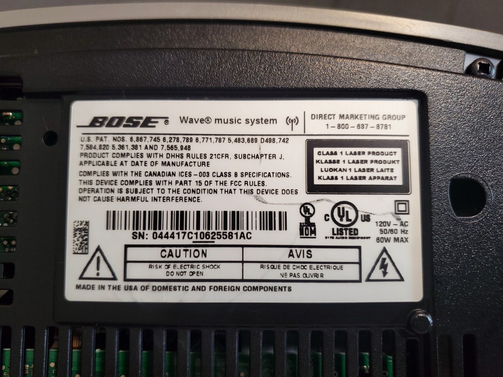 Bose Wave Music System CD FM/AM Player W/ Remote Titanium Tested