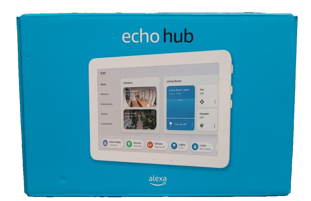 Amazon Echo Hub 8" Smart Home Control Panel with Alexa - White NEW FREE SHIP