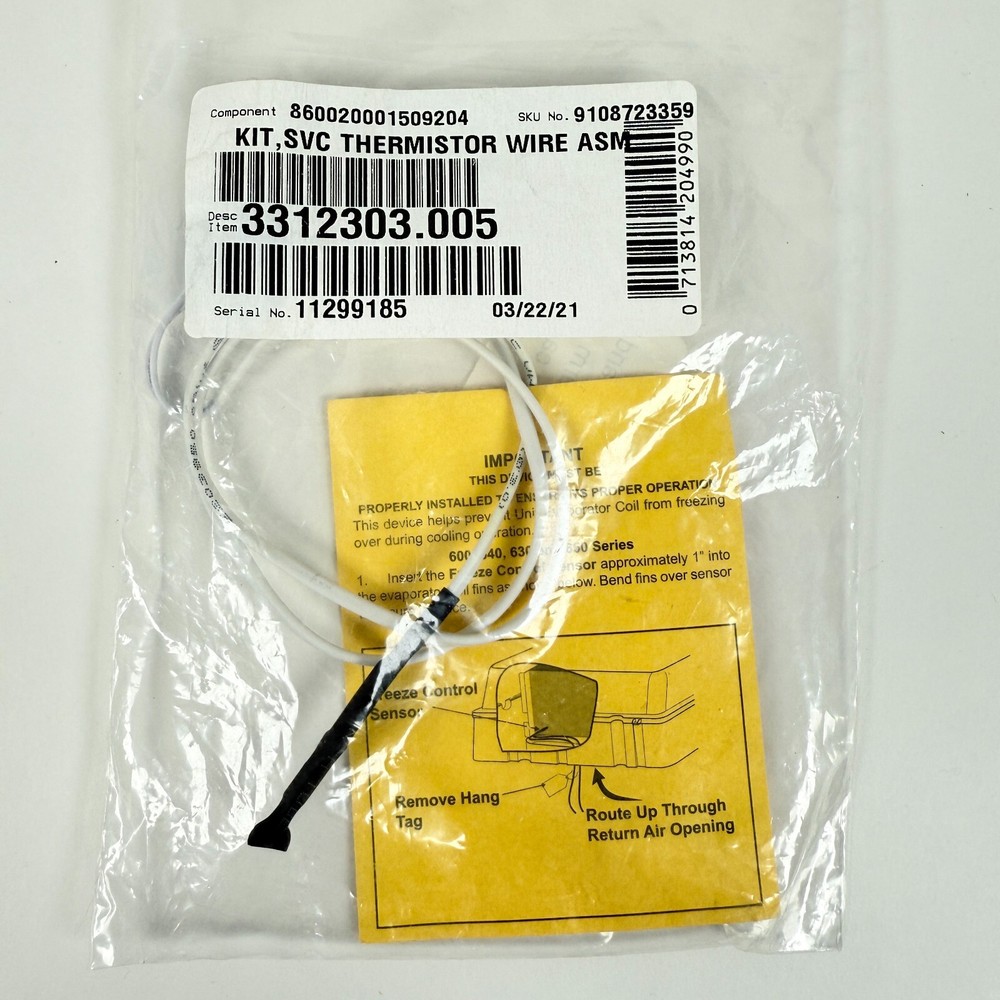 Genuine Dometic OEM 3312303005 SVC Thermistor Wire Assembly Kit Freeze Sensor