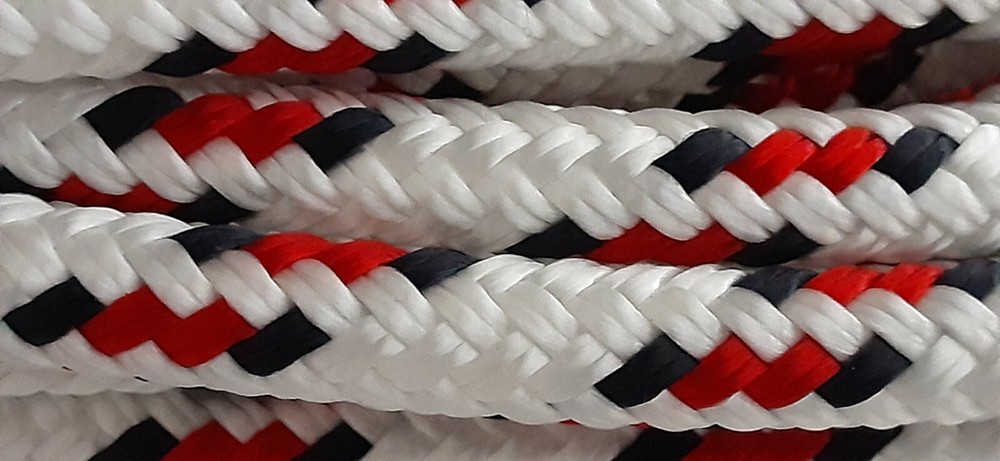 1/4 " x 100 ft. Double Braid-Yacht Braid Polyester rope. Made in USA.