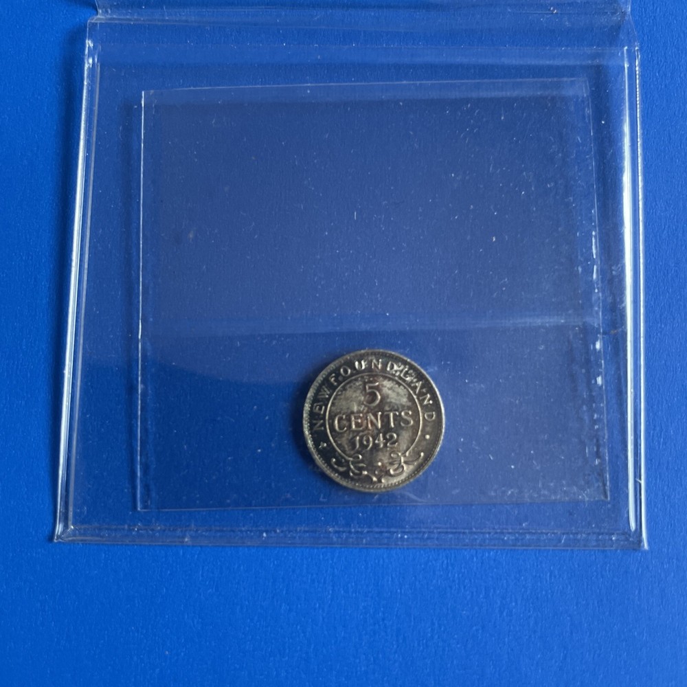 1942C NEWFOUNDLAND 5 CENT MS-64 PRE-CONFEDERATION COINAGE