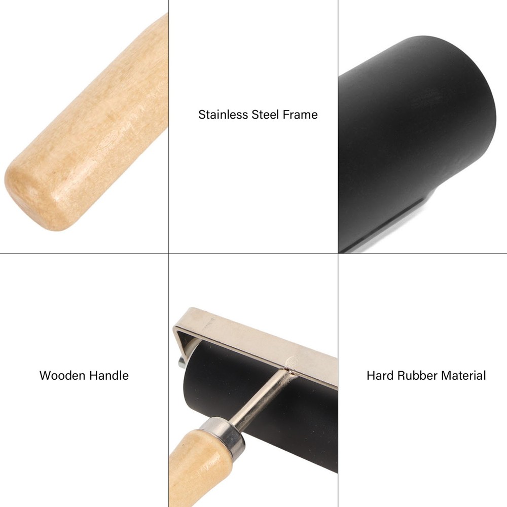 Rubber Brayer Roller Sturdy Wide Ink Roller For Printmaking Stamping