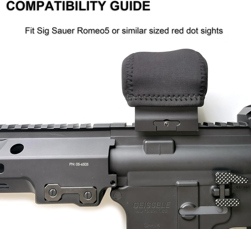 Red Dot Sight Cover Black Neoprene Dust & Scratch Protector Universal