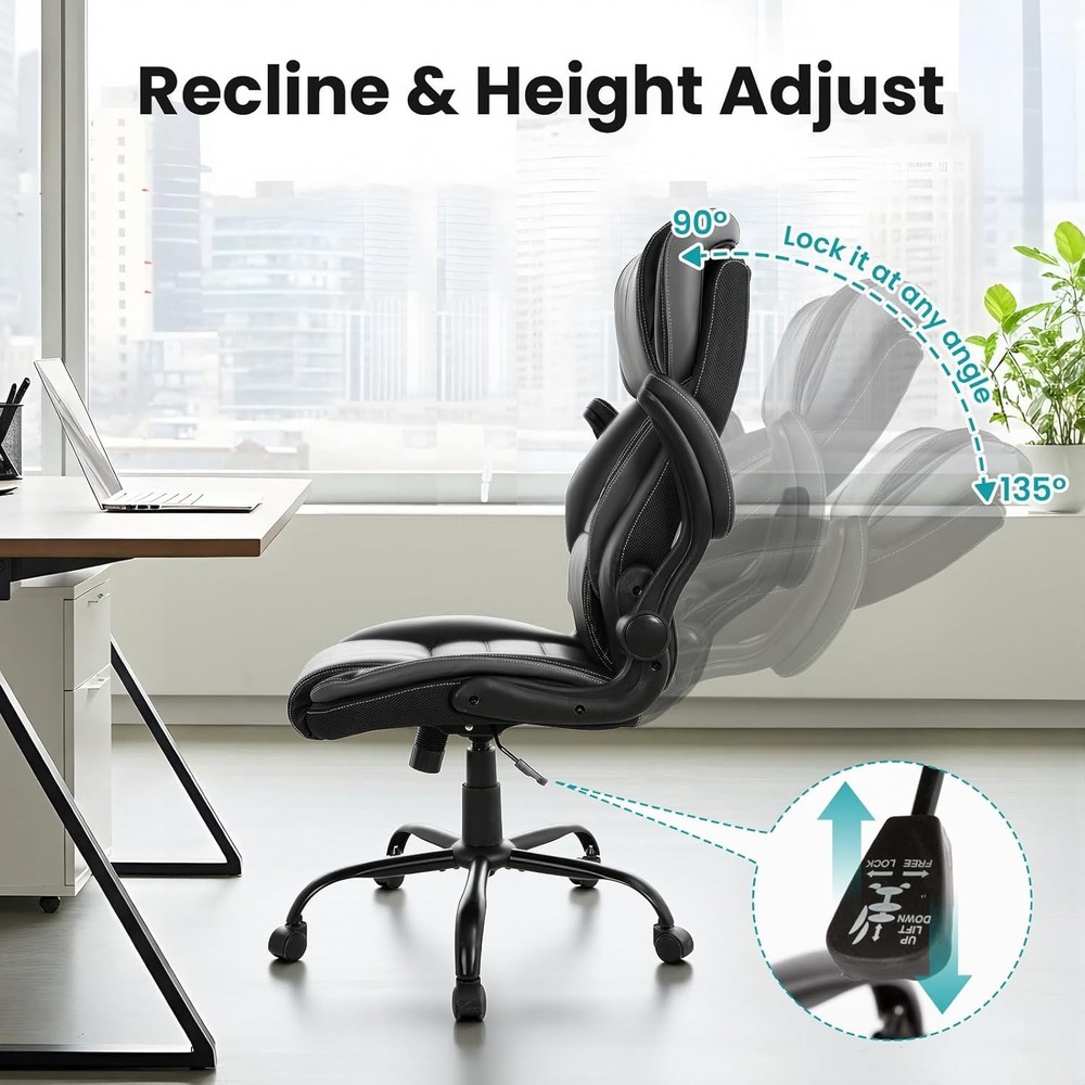Executive Office Chair 400lbs Ergonomic Computer Desk Chair Adjustable Headrest