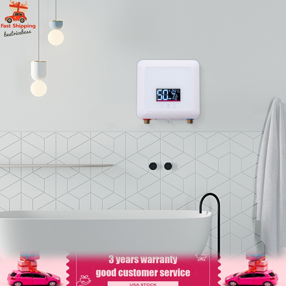 5500W 110V Tankless Hot Water Instant Heater Electric Shower Kitchen Boiler Bath