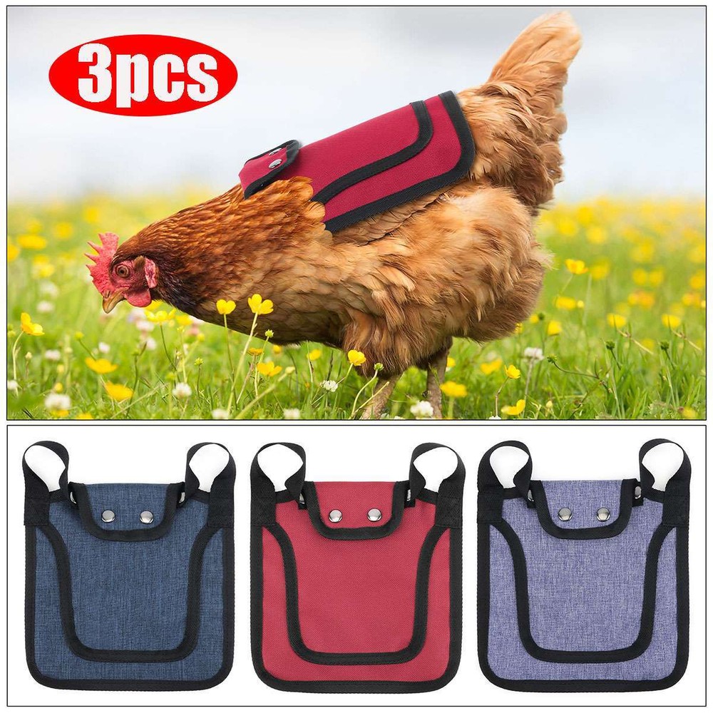 3pcs Pet Protection Back Wing Protector Hen Chicken Saddle Apron Jacket Coat