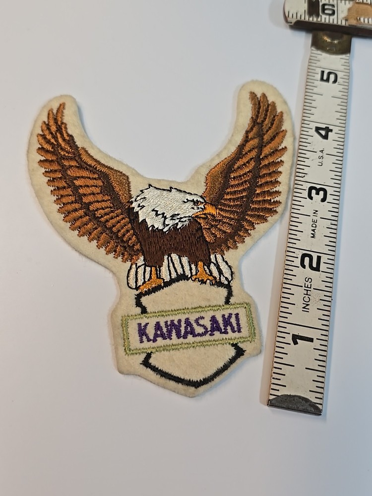 Kawasaki Eagle Iron-On Patch Motorcycle