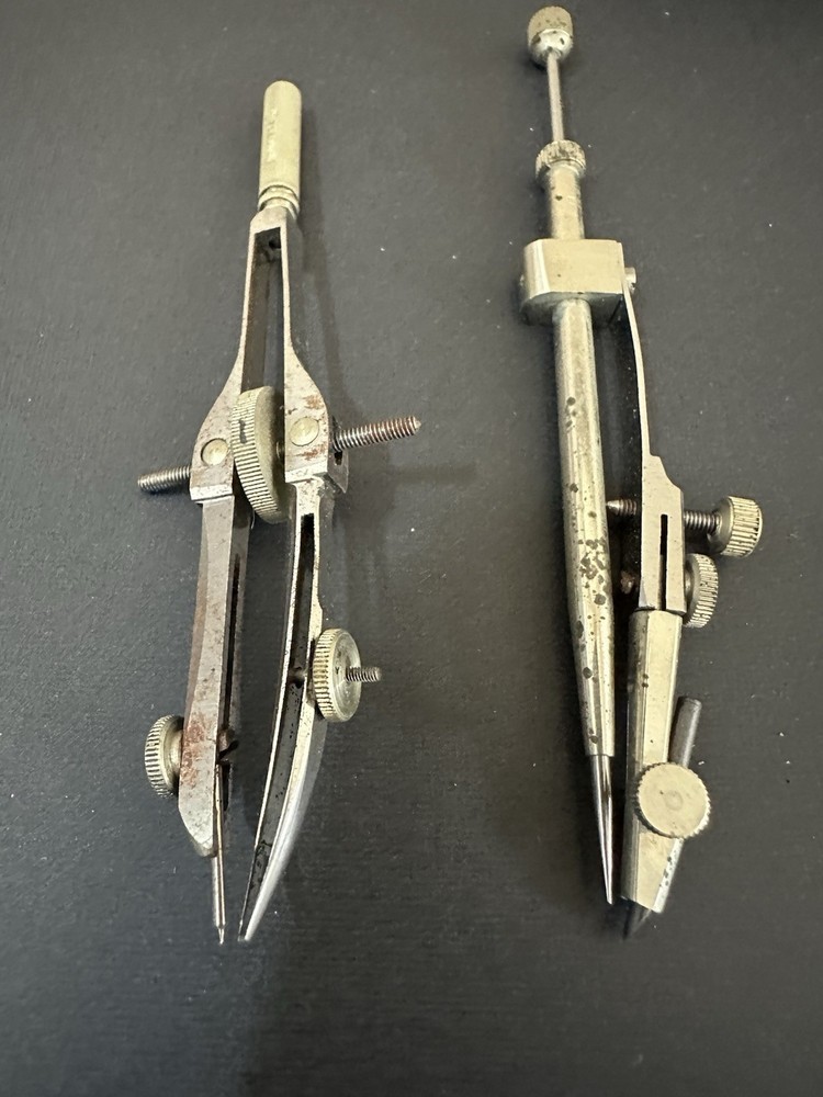 VTG Compass Drafting Tools Technical Drawing Engineering Germany Post Lot Of 5