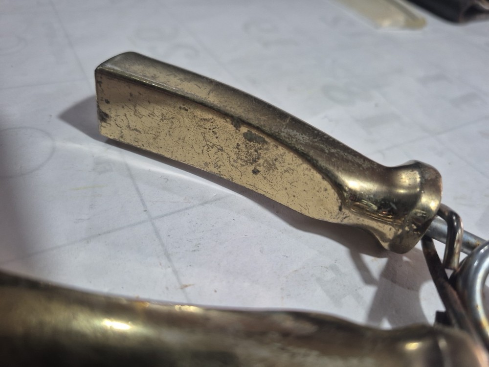 Vintage Solid Brass Exercise Hand Grip Hand Strengthen Exercise Gripper Spring