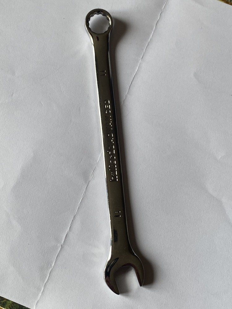 11mm Halfords advanced Chrome Spanner 12 Point combination spanner.