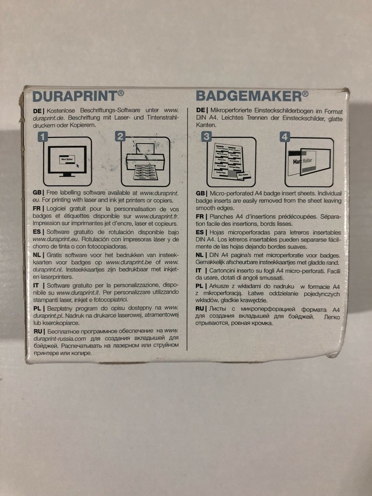 Durable - NAME BADGES - Click/Fold 54x90mm - NEW