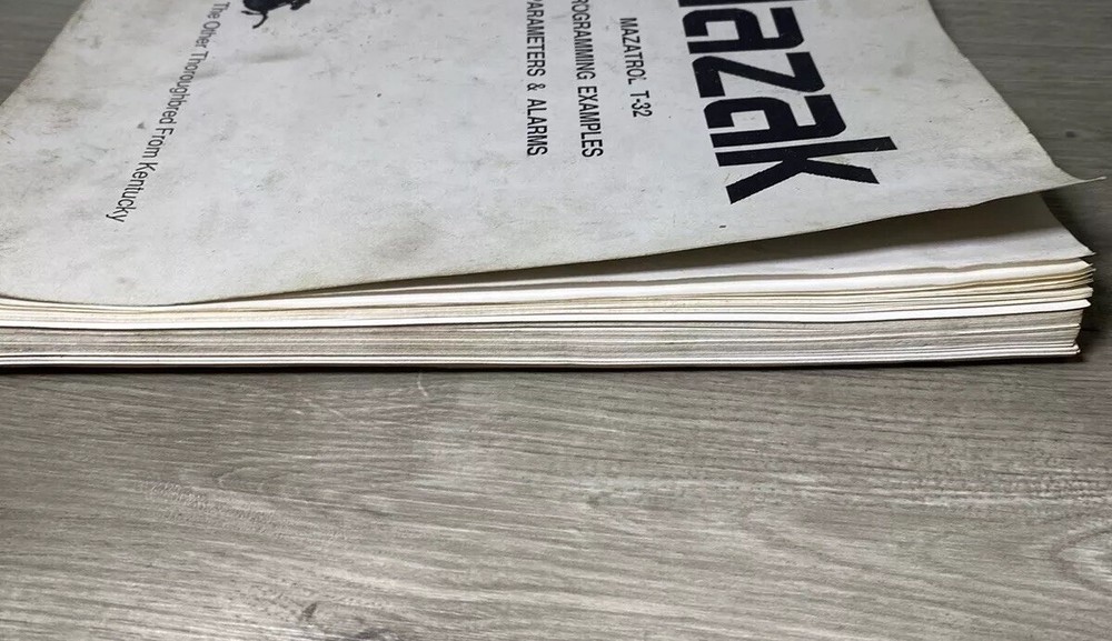 Mazak Mazatrol T-32 Programming Examples Parameters & Alarms | M149