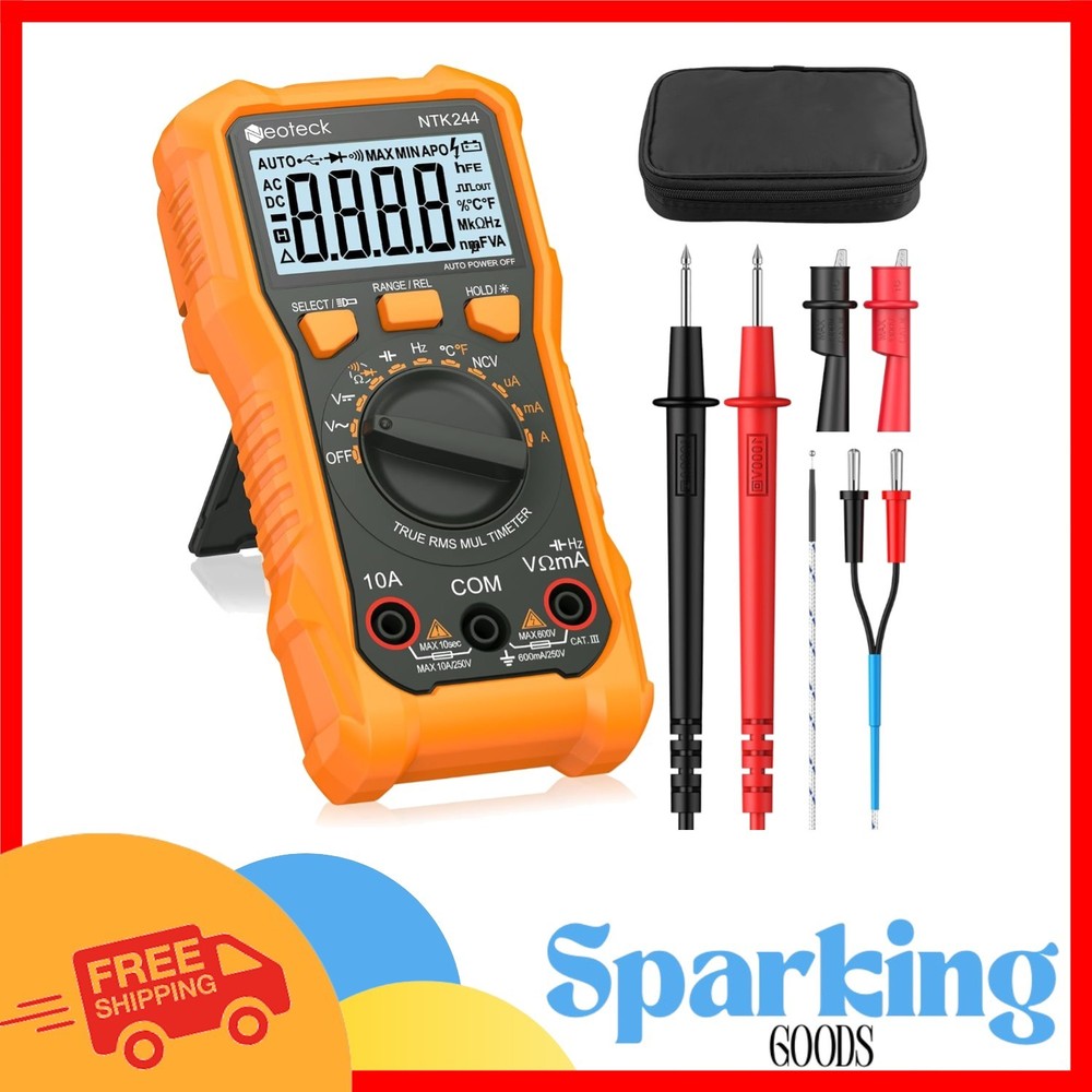 Versatile 6000 Counts Digital Multimeter with Backlight & Overload Protection