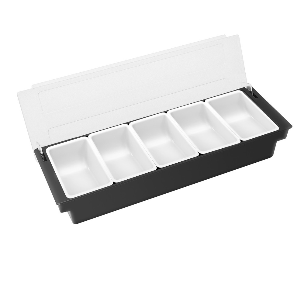 Fruit Box With 5 Compartments 50*15*10cm Compartment Condiment Dispenser