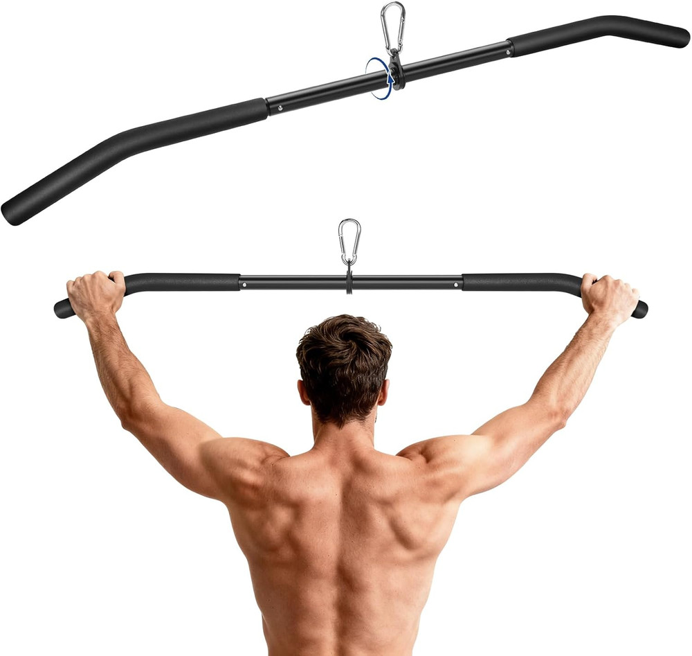 39.7 LAT Pulldown Bar with Full Rotation Lat Pulldown Attachments for Pulley Gym