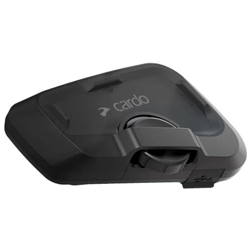 Cardo Systems FREECOM 2X Motorcycle 2-Way Helmet Bluetooth 1 Pack, Black
