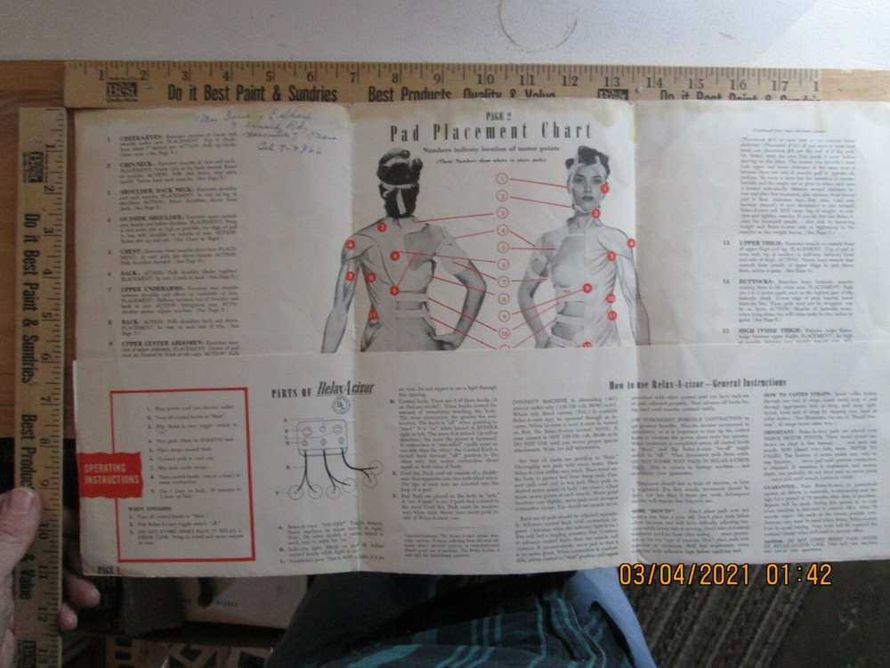 relax-a-cizor instructions 1951