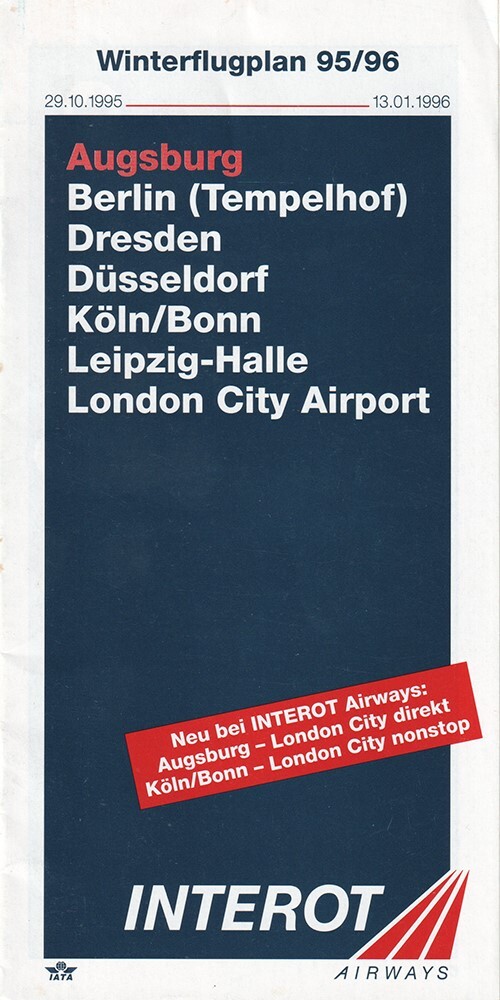 Interot Airways timetable 1995/10/29