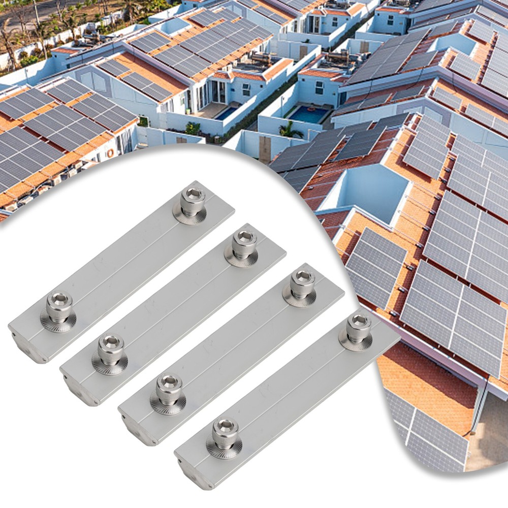 ,Aluminium Solar Module Rails Profile Connectors Mounting Connection