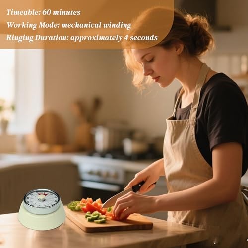 Kitchen Timer for Cooking,Chef Cooking Timer Clock with Loud Alarm, 60 White