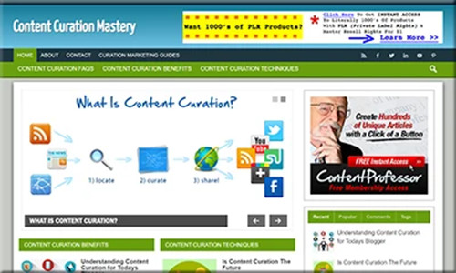 Premade Content Curation Site