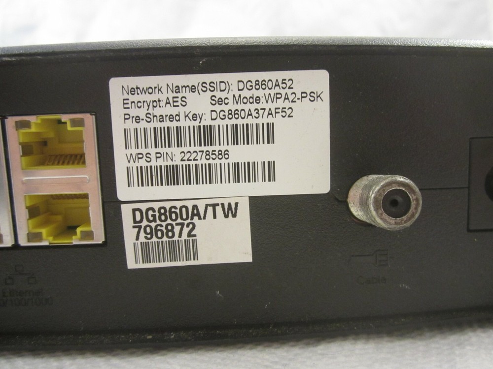 ARRIS DG860 Modem Wireless Internet .