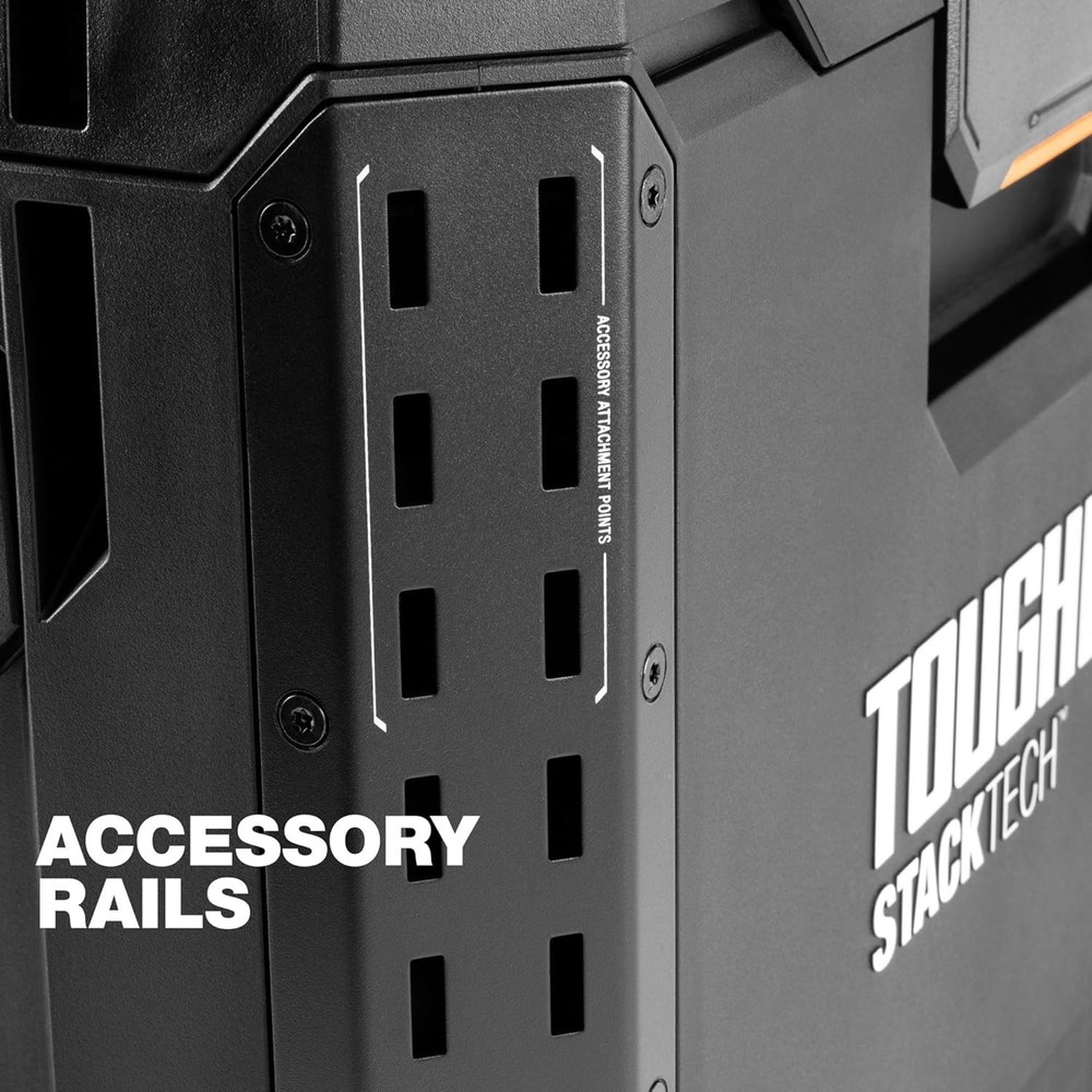 StackTech Large Tool Box W/ Auto-Locking Interface Self-Aligning Top One-Hand