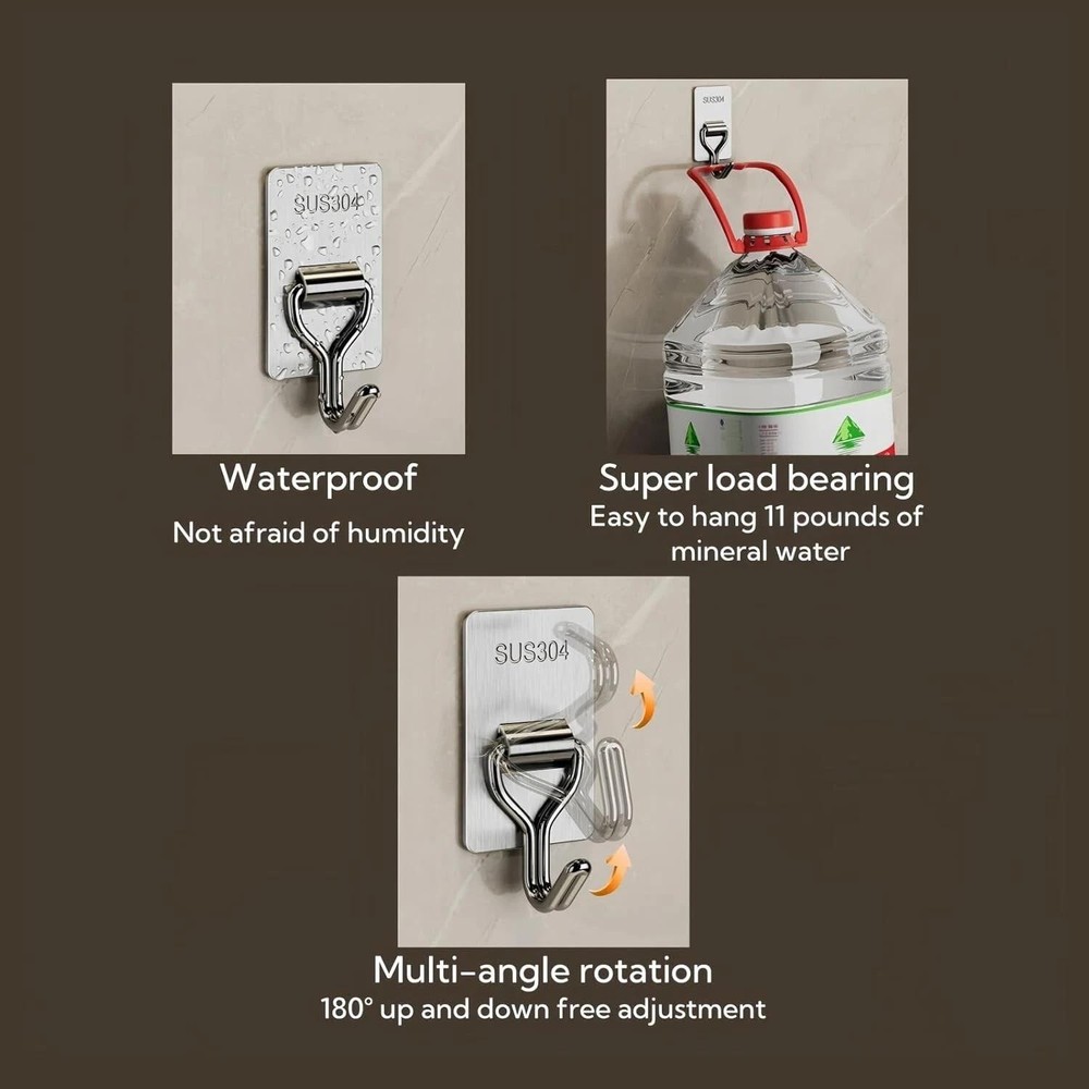 Multi-Purpose Stainless Steel Hooks-3M