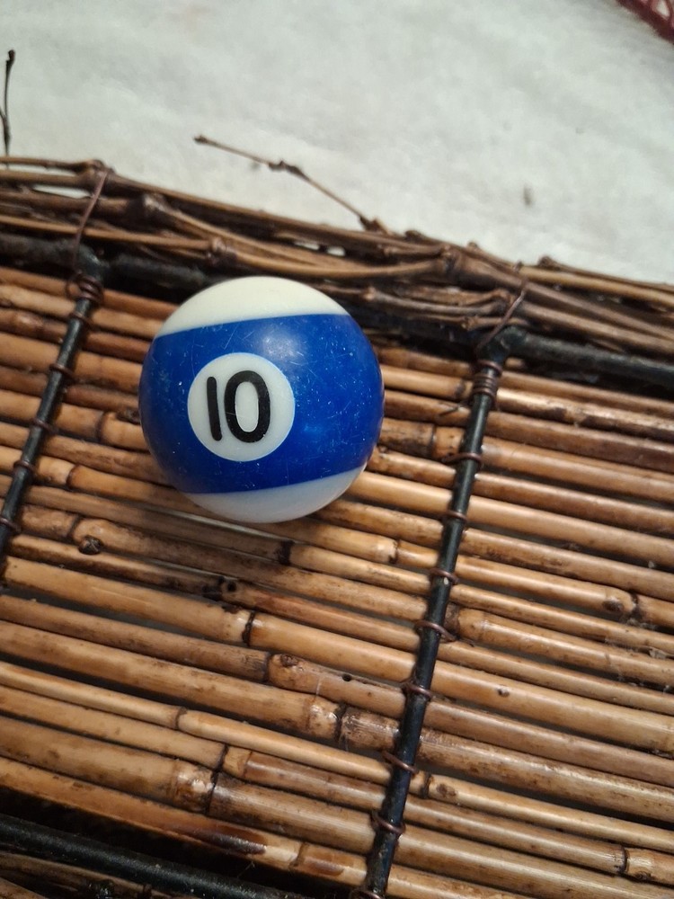 Replacement Mini Billiard Pool Ball - Blue White Stripe #10