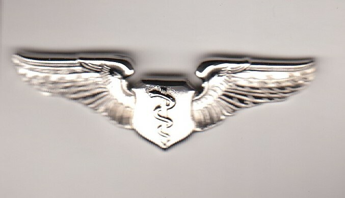 USAF Air Force Basic Flight Surgeon wing 2" medium sized badge c/b