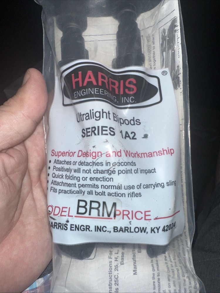 New Harris Engineering Series 1A2 Bipod Model BRM 6-9" 1A2-BRM
