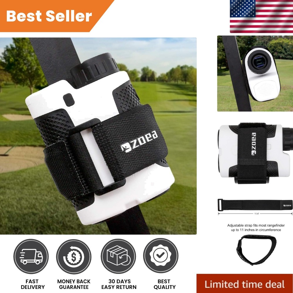 Adjustable Magnetic Rangefinder Mount Strap for Golf Cart Railing Access